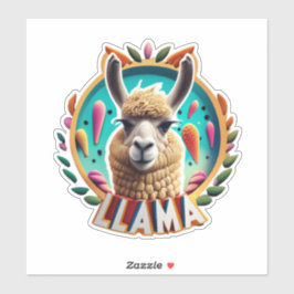 Llamas und Lachen Dekorieren mit Lama Stickern Aufkleber