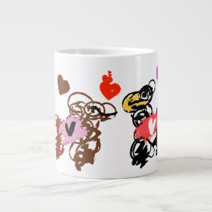 Llamas Valentinstag Jumbo-Tasse