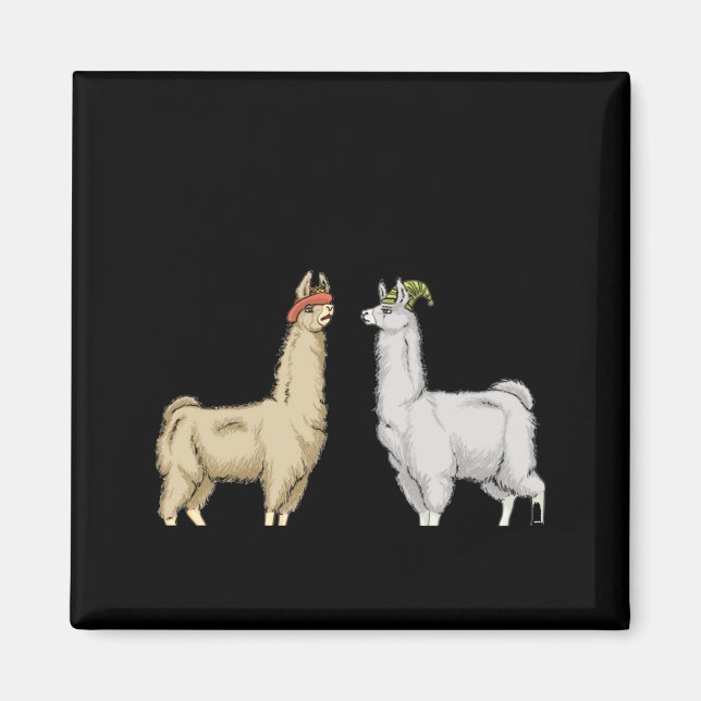 Llamas With Hats Carl  Magnet (Vorne)