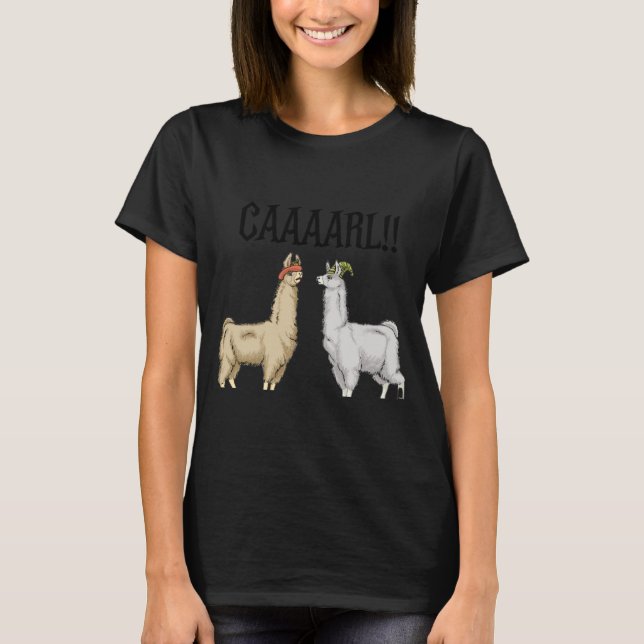 Llamas With Hats Carl  T-Shirt (Vorderseite)