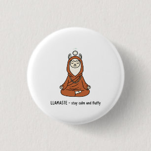 "Llamaste - bleib ruhig und flauschig" Button