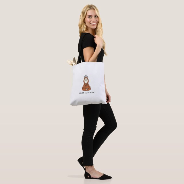 "Llamaste - bleib ruhig und flauschig" Tasche (Am Model)