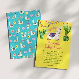 Llamaste - Llama Mexican Colorful Baby Shower Einladung