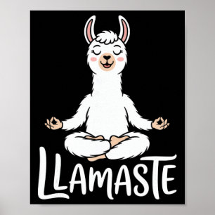 Llamaste Lustige Lama Yoga Meditation Namaste Wort Poster
