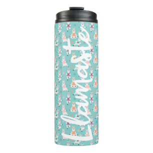Llamaste   Spaß und Niedliche Yoga Llamas Meditati Thermosbecher