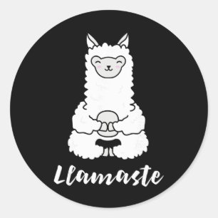 Llamaste - Süßes Yoga-Liebhaber-Geschenk, Anbetung Runder Aufkleber