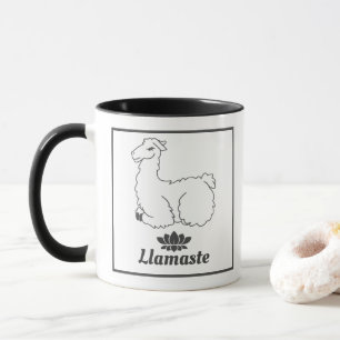 Llamaste White Llama & Lotus Tasse