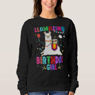 Llamazing Birthday Girl Llama Alpaca Themenfamilie Sweatshirt