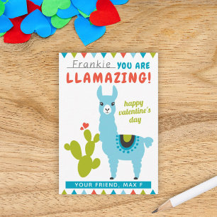 Llamazing Blauer Lama Jungen Klassenzimmer Valenti Einladung