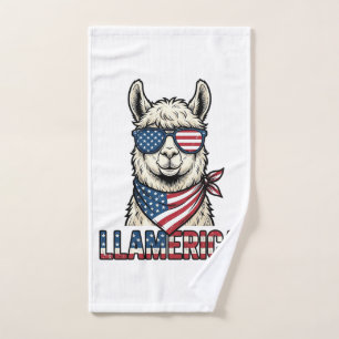 Llamerica Llama Patriotique Design Vector Vintage_