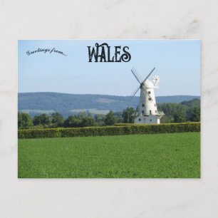 Llancayo-Windmühle Wales  Postkarte