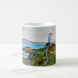 "Llanddwyn Insel-Leuchtturm," Anglesey, Wales Kaffeetasse