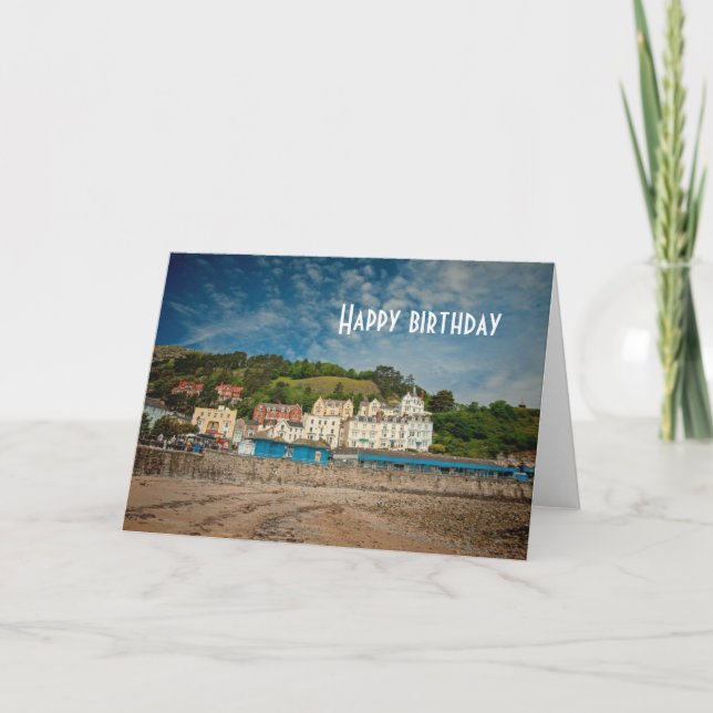 Llandudno Landschaftlich Coastal Beach View in Wal Karte (Vorderseite)