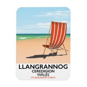 Llangrannog, Ceredigion Wales Strandposter Magnet