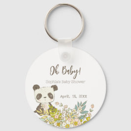 Llavero Chapa Baby Shower Panda Schlüsselanhänger
