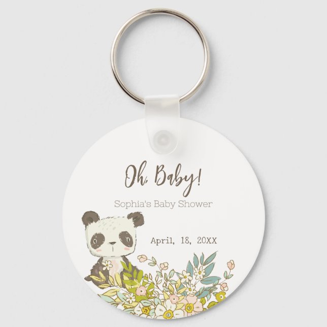 Llavero Chapa Baby Shower Panda Schlüsselanhänger (Vorderseite)