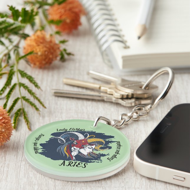 Llavero Lady Aries - Keychain Zodíaco Mujer Schlüsselanhänger (Vorderseite rechts)