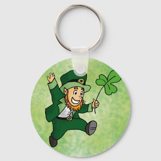 Llavero Leprechaun tipo chapa Schlüsselanhänger (Vorderseite)