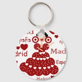 Llavero Madrid España muñeca flamenca Schlüsselanhänger