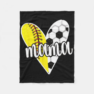 Ller Mama Proud Soccer Softll Player Ll Mom  Fleecedecke