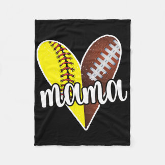 Ller Mama Proud Softll Footll Player Ll Mom  Fleecedecke