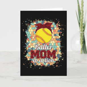 Ller Mom In Action - Leopard Softll Mom Tee Für Fr Karte