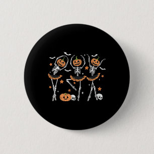 Llet Pumpkin Skeleton Beängstigend Halloween Men W Button