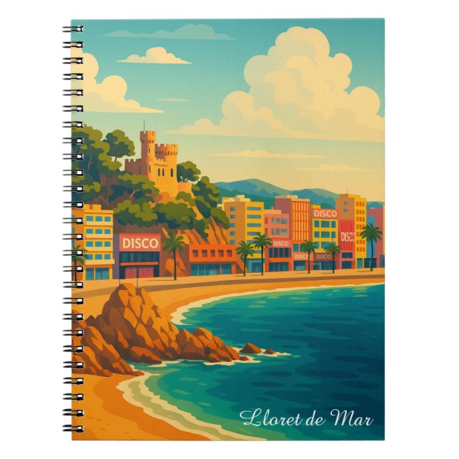 Lloret de Mar Spanien Vintage Notizblock (Vorderseite)