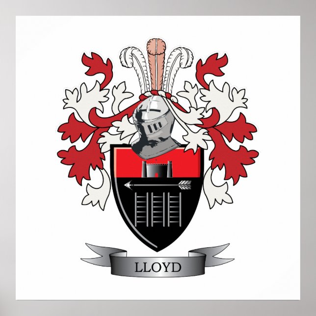 Lloyd Familienwappen Coat of Arms Poster (Vorne)