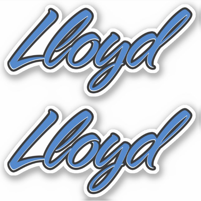 Lloyd Nom autocollant Sticker Stickerset bleu (Devant)