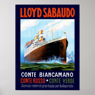 Lloyd Sabaudo ~ Conte Biancamano Poster