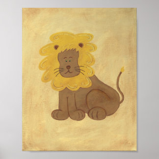 Lloyd the Lion Kinderzimmer Art - DRUCKEN Poster