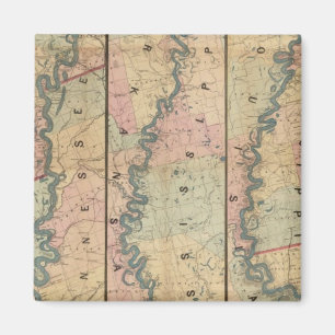 Lloyd's Karte des Unteren Mississippi Magnet