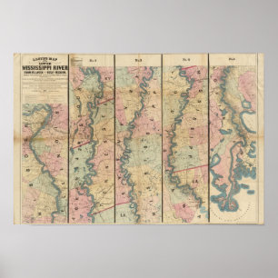 Lloyd's Karte des Unteren Mississippi Poster