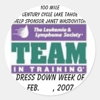 LLS TNT, Dress Down Week von Feb. , 2007, 10... Runder Aufkleber