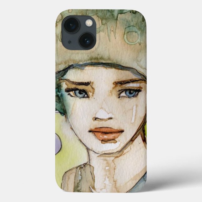 llustration eines schönen, empfindlichen Mädchens Case-Mate iPhone Hülle (Rückseite)