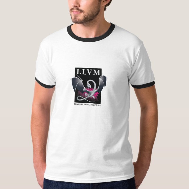 LLVM schwarzes/weißes Shirt - vorderes Logo (Vorderseite)