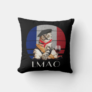 LMAO Le Meow Französische Katze Kissen