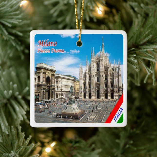 LMD011 MAILAND, Piazza del Duomo Kathedrale, Keramikornament (Baum)