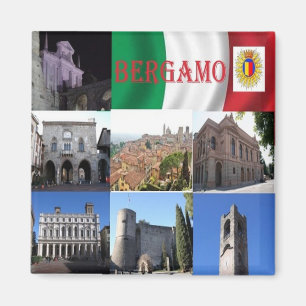 LMD107 BERGAMO, Mosaik, Italien, Kühlschrank Magnet
