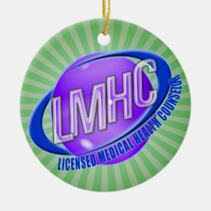 LMHC SWOOSH LIZENZIERTER MEDIZINISCHER GESUNDHEITS KERAMIKORNAMENT