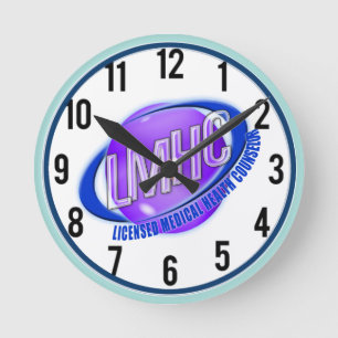LMHC SWOOSH LIZENZIERTER MEDIZINISCHER GESUNDHEITS RUNDE WANDUHR