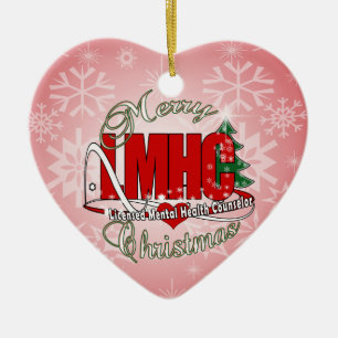 LMHC WEIHNACHTEN genehmigter Gesundheits-Ratgeber Keramik Ornament