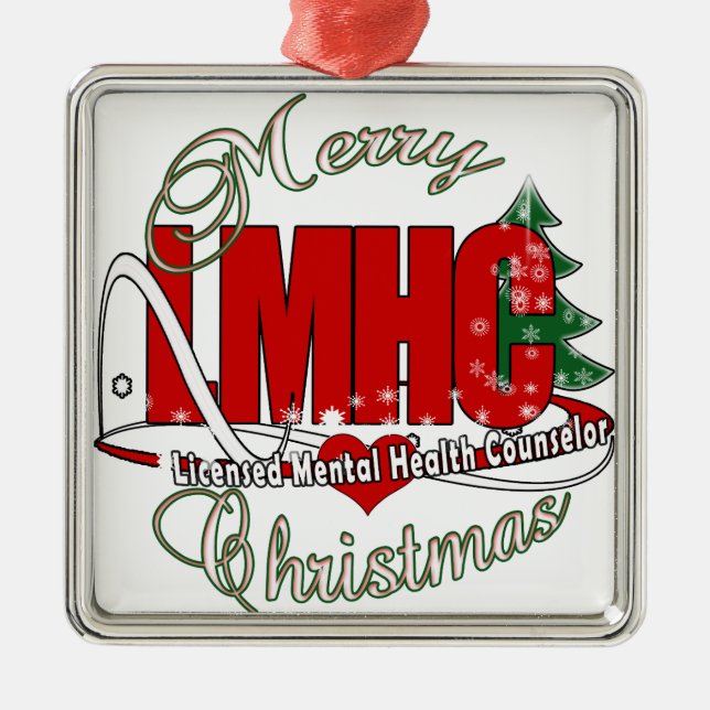LMHC WEIHNACHTEN genehmigter Gesundheits-Ratgeber Ornament Aus Metall (Vorne)
