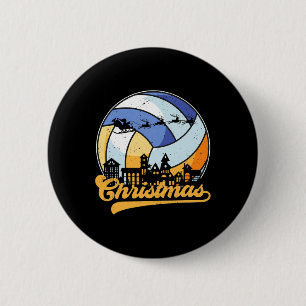 Lmko Volleyball Christmas Pajama Merry Xmas Volley Button