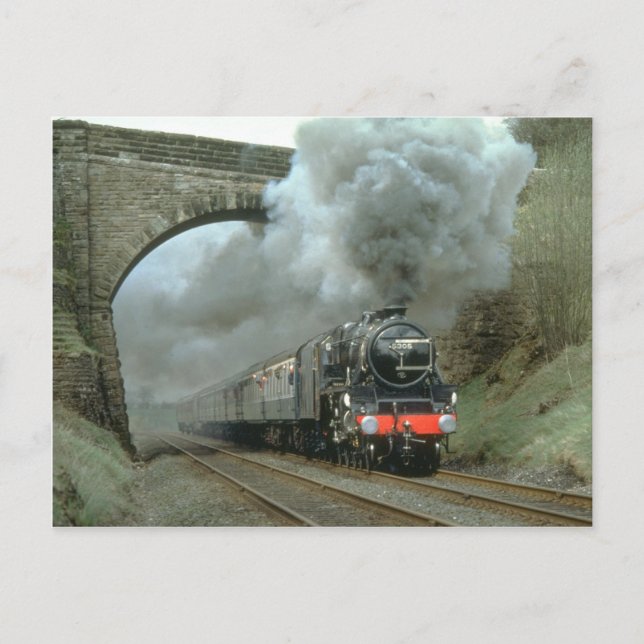 LMS Class 5 explodiert entlang der Siedlungs- und  Postkarte (Vorderseite)