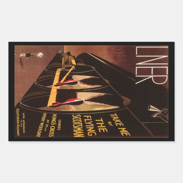 LNER Flying Scotsman Rechteckiger Aufkleber (Vorderseite)