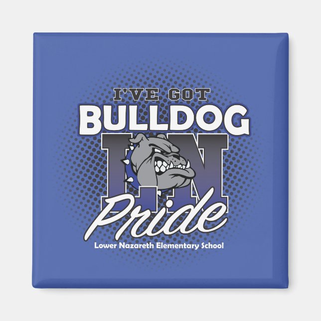 LNES Bulldog Pride Kühlschrank Magnet (Vorne)