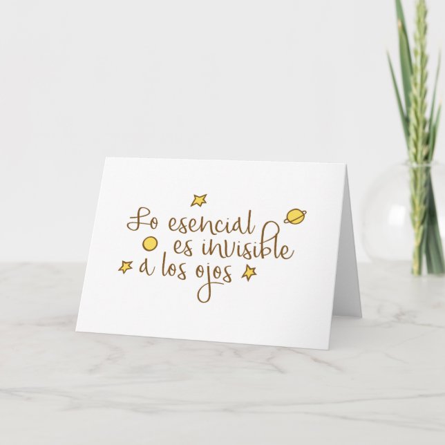 Lo esencial es unsichtbar a los ojos dankeskarte (Vorderseite)