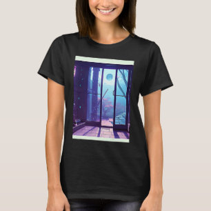 Lo fi Hip Hop Chillhop Chill Beats Ästhetik Katze T-Shirt